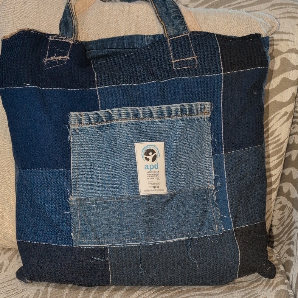 APD Draenstein Blue Patchwork Tote Bag